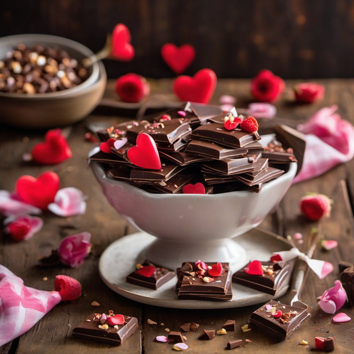 Chocolate Bark Recipe for Valentines Day — Fresh homemade recipe photo