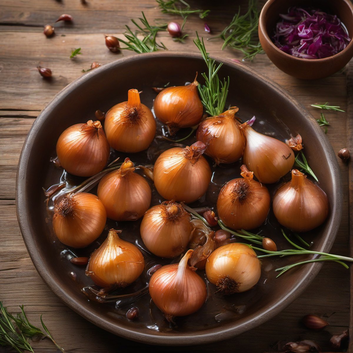 Compôte of glazed shallots — Fresh homemade recipe photo