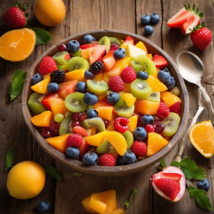 Pretty, Yummy Fruit Salad — Fresh homemade recipe photo