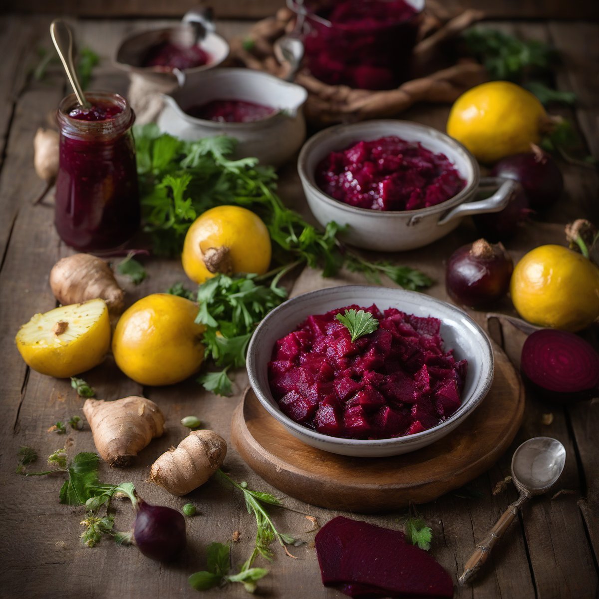 Beetroot and ginger chutney — Fresh homemade recipe photo