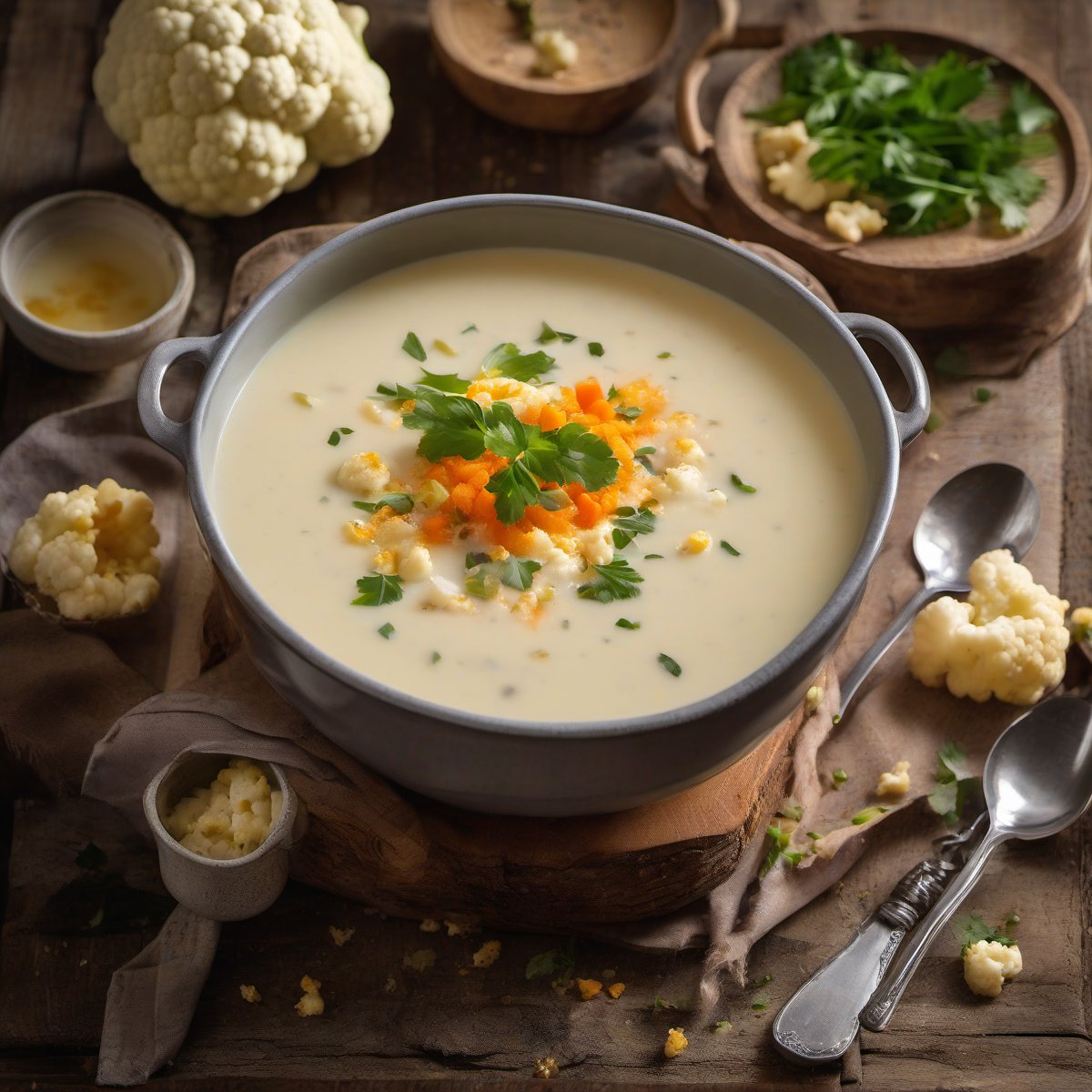 Cauliflower Soup — Fresh homemade recipe photo