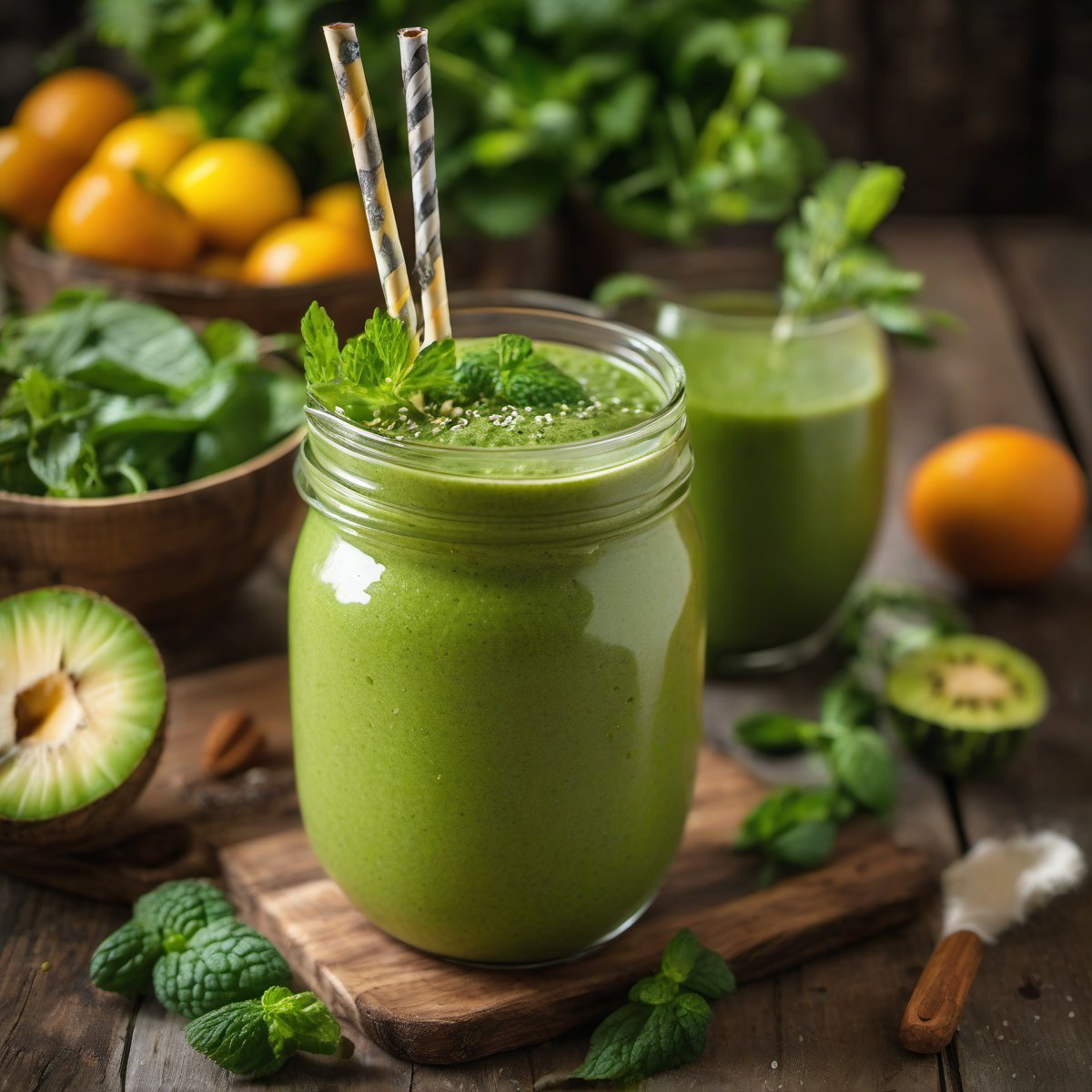 Green Smoothie Recipe — Fresh homemade recipe photo