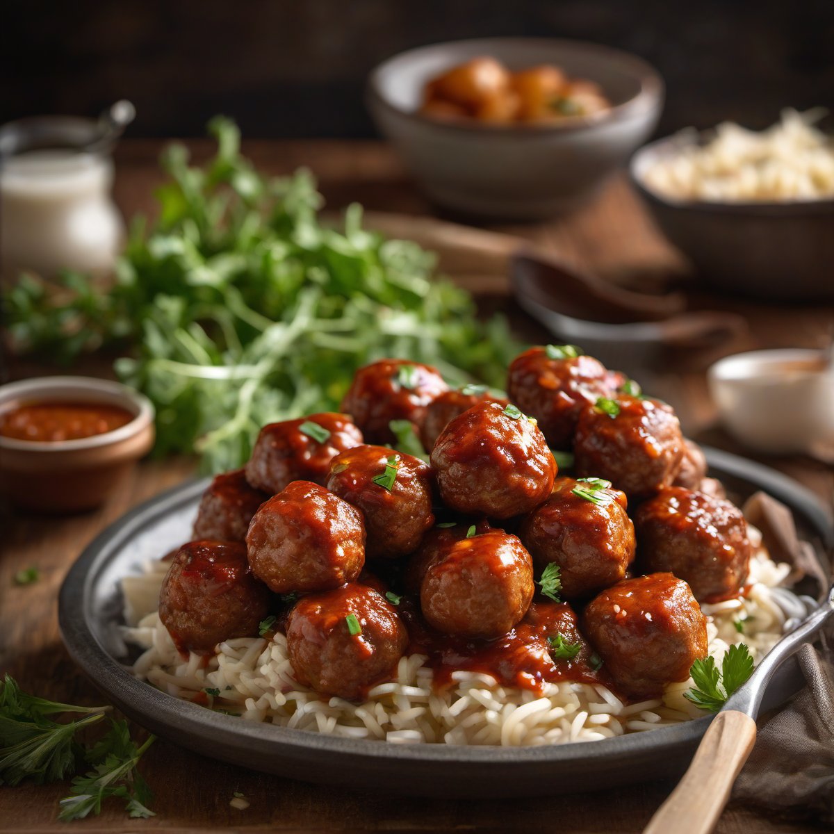 BBQ Comfort Meatballs — Fresh homemade recipe photo