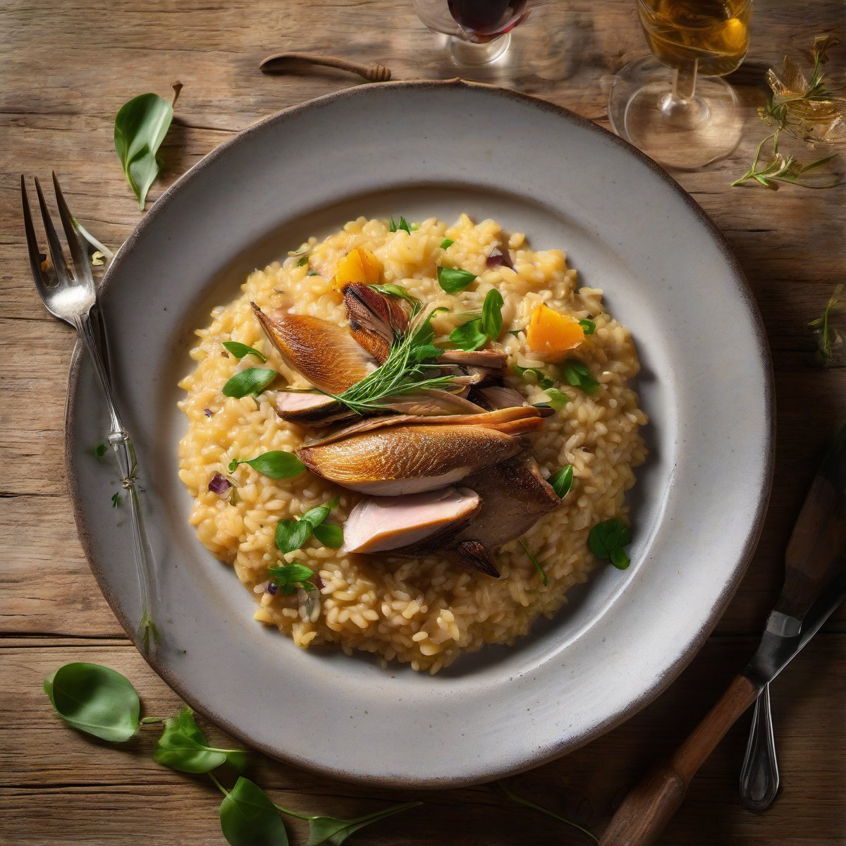 David's Duck Risotto — Fresh homemade recipe photo