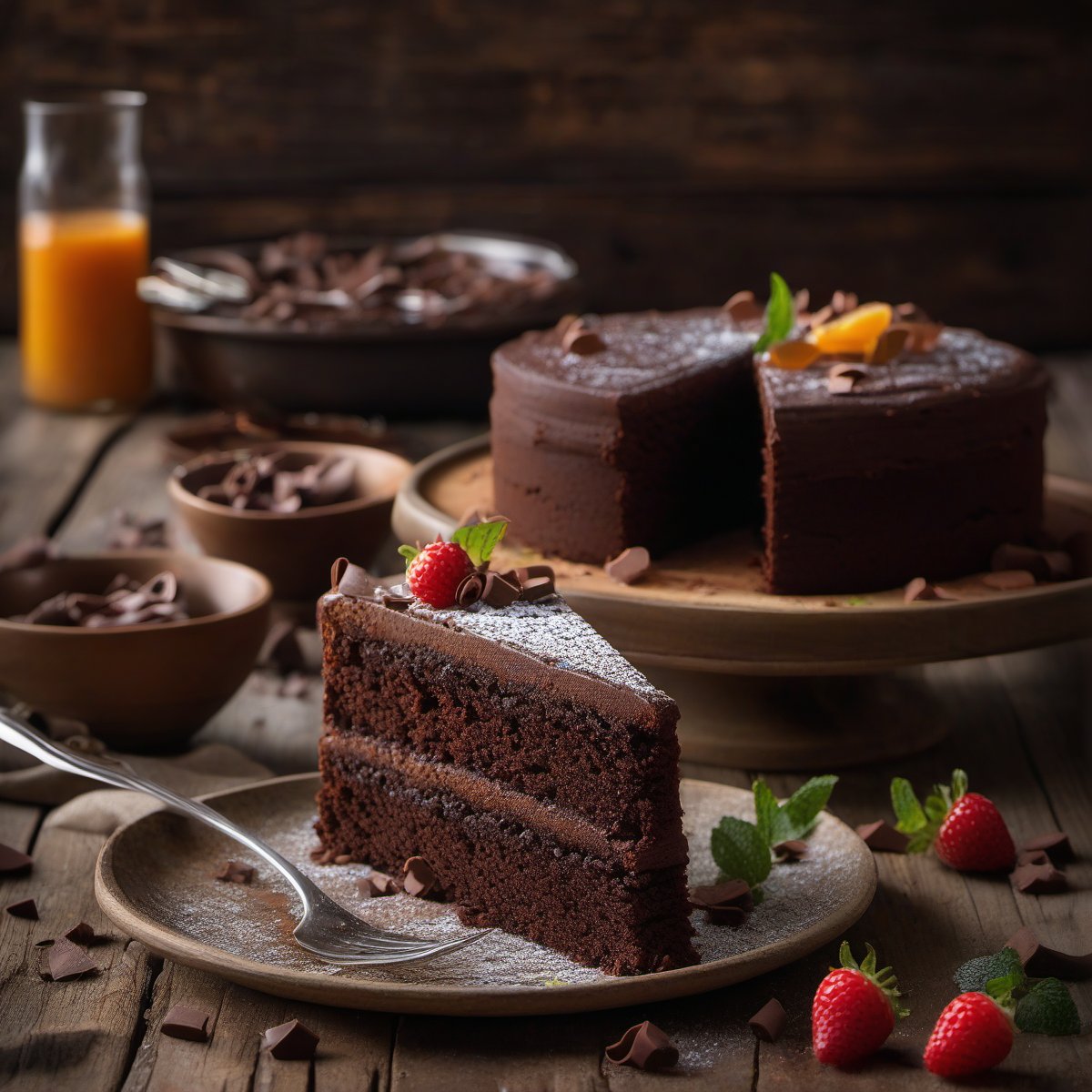 Fallen Chocolate Cake — Fresh homemade recipe photo