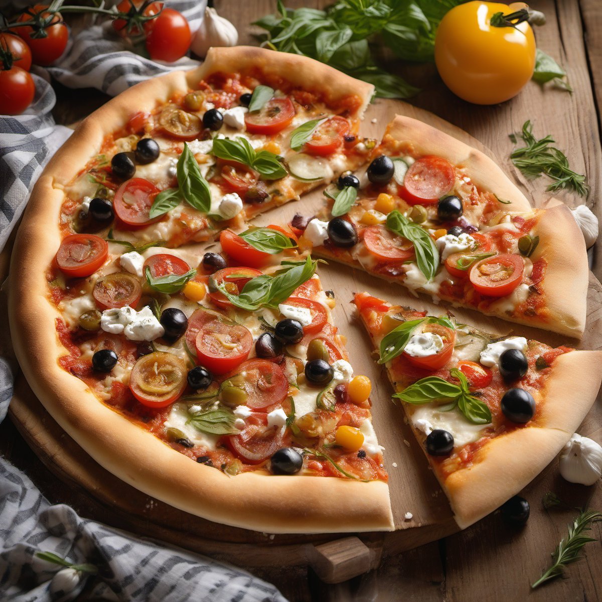 Greek Pizza — Fresh homemade recipe photo