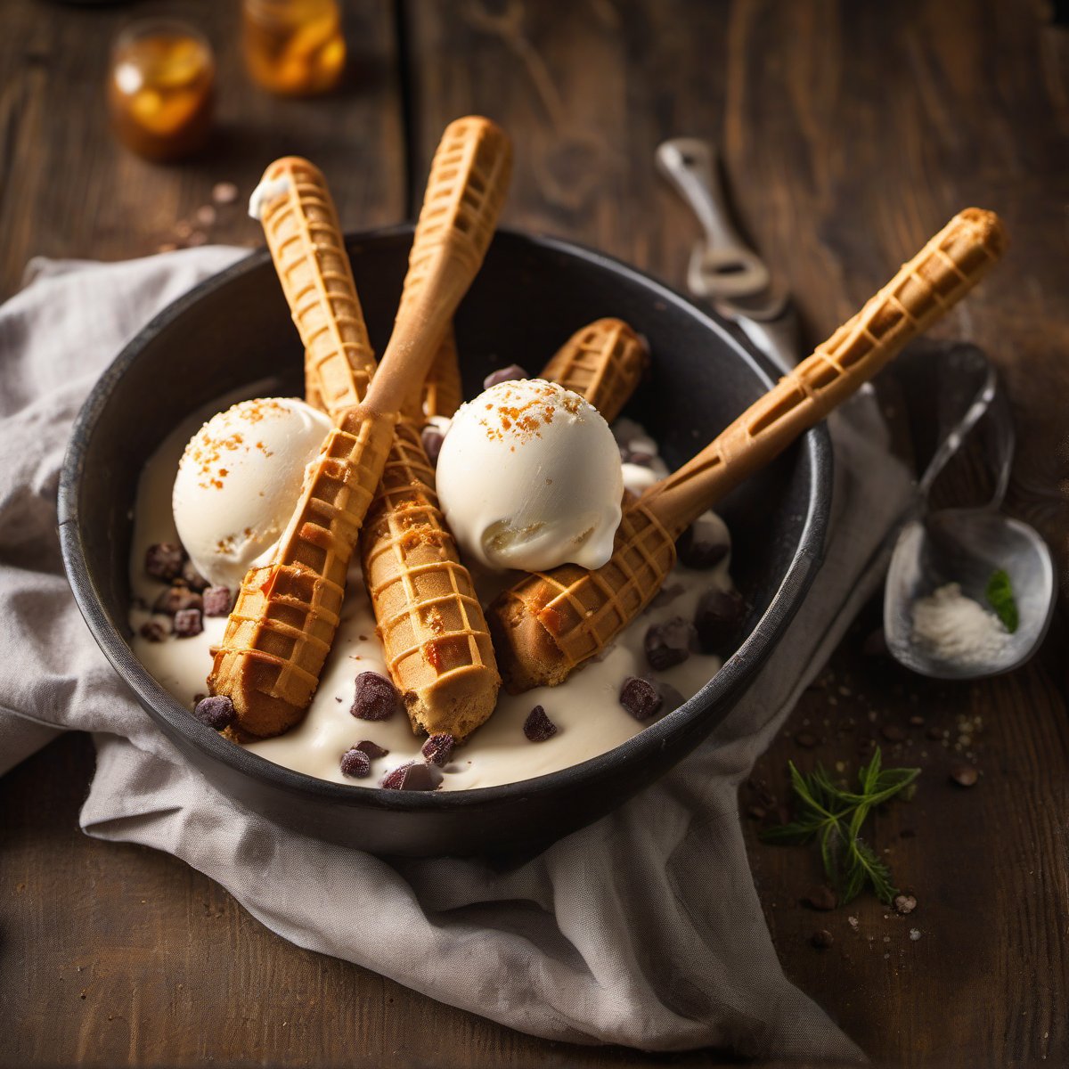 Ice Cream Drumsticks — Fresh homemade recipe photo
