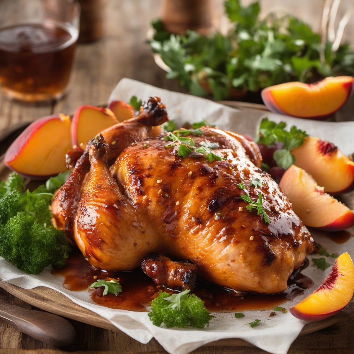 Peach-Whiskey Barbecue Chicken — Fresh homemade recipe photo