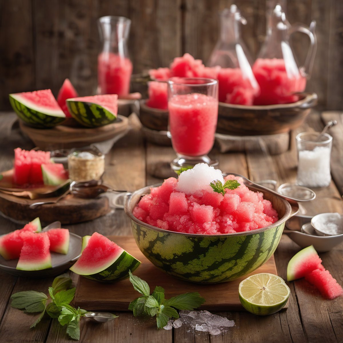 Watermelon Granita — Fresh homemade recipe photo