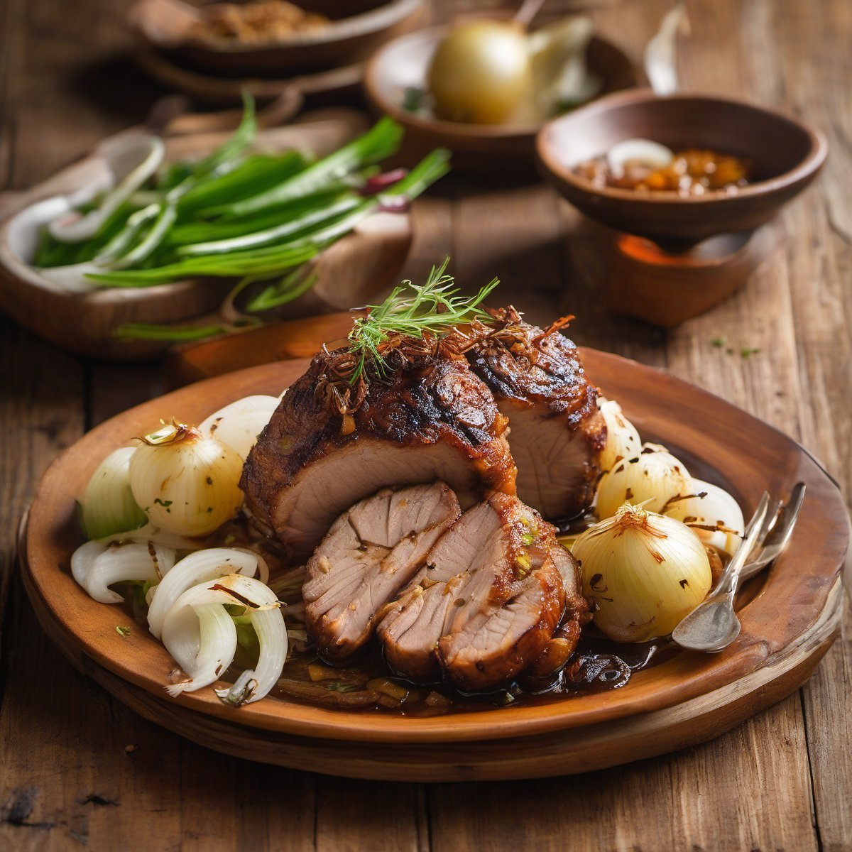 Adobo Grilled Pork with Esquite Stuffed Onions — Fresh homemade recipe photo
