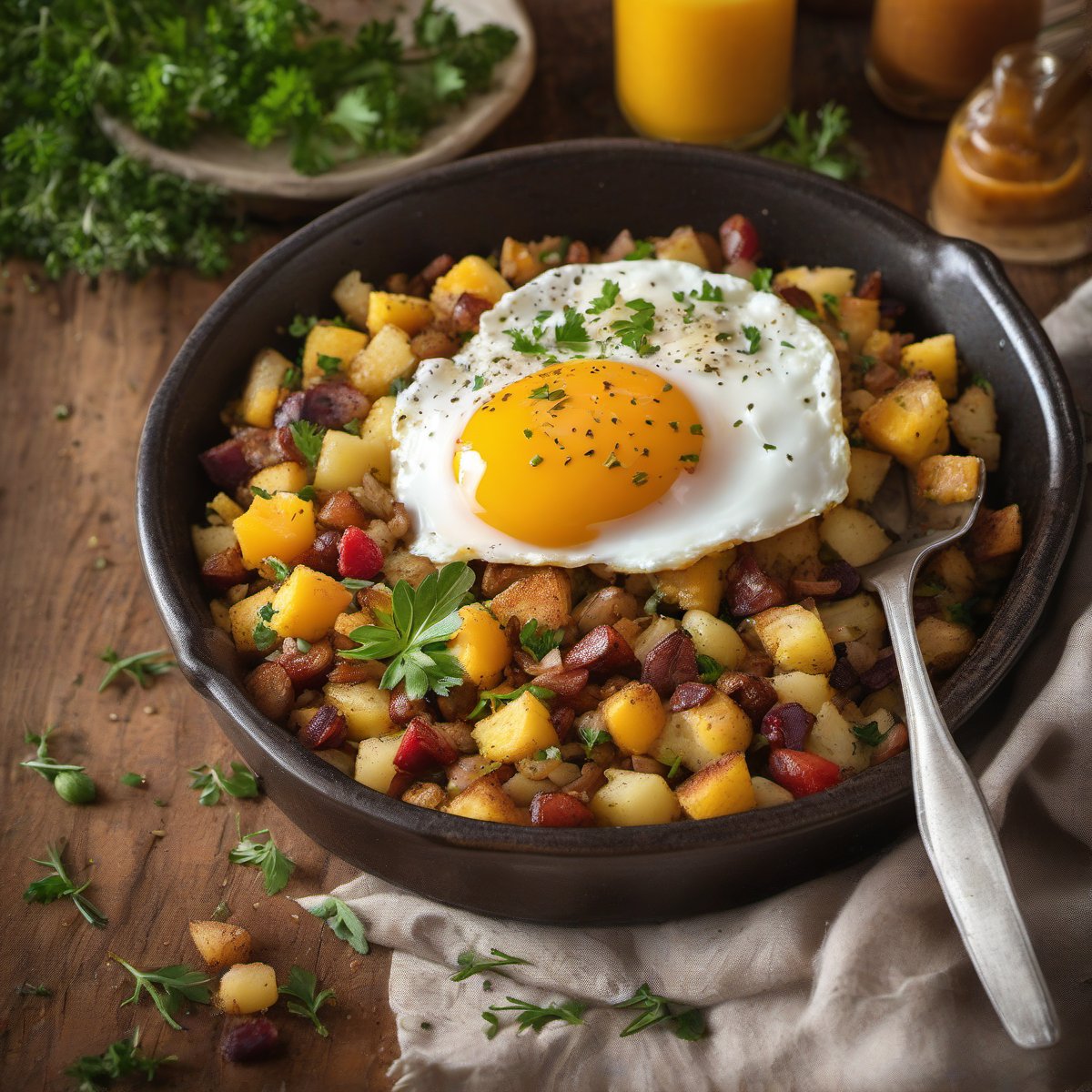 Breakfast hash — Fresh homemade recipe photo