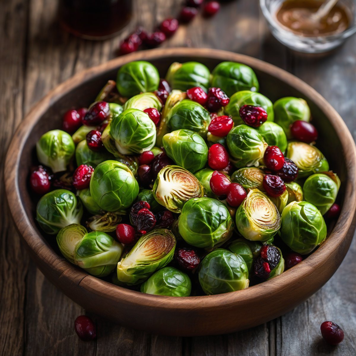 Brussels Sprouts with Balsamic and Cranberries — Fresh homemade recipe photo