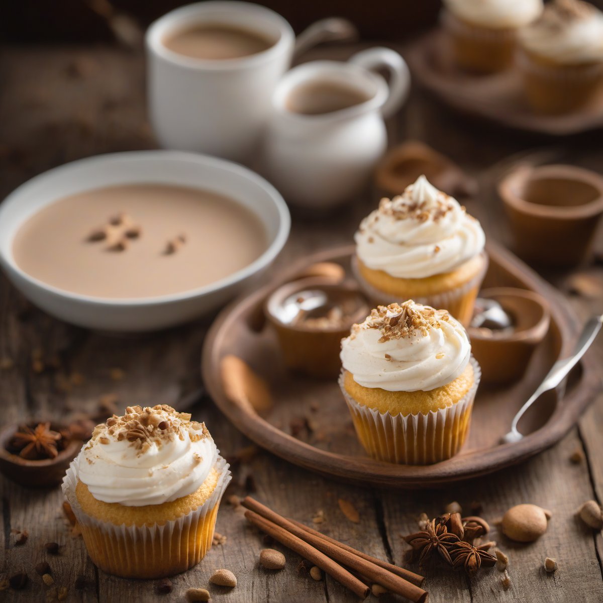 Chai Latte Cupcakes — Fresh homemade recipe photo