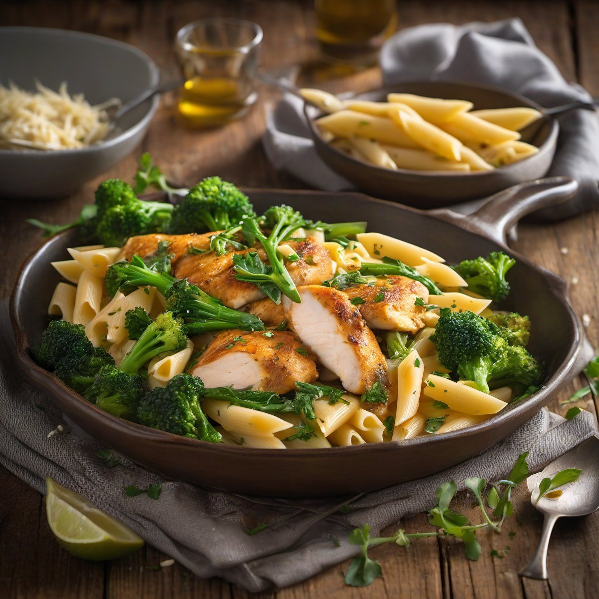 Chicken Breast and Broccoli Rabe with Penne — Fresh homemade recipe photo