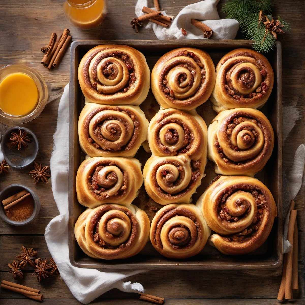 Decorating Cinnamon Rolls as Gifts — Fresh homemade recipe photo