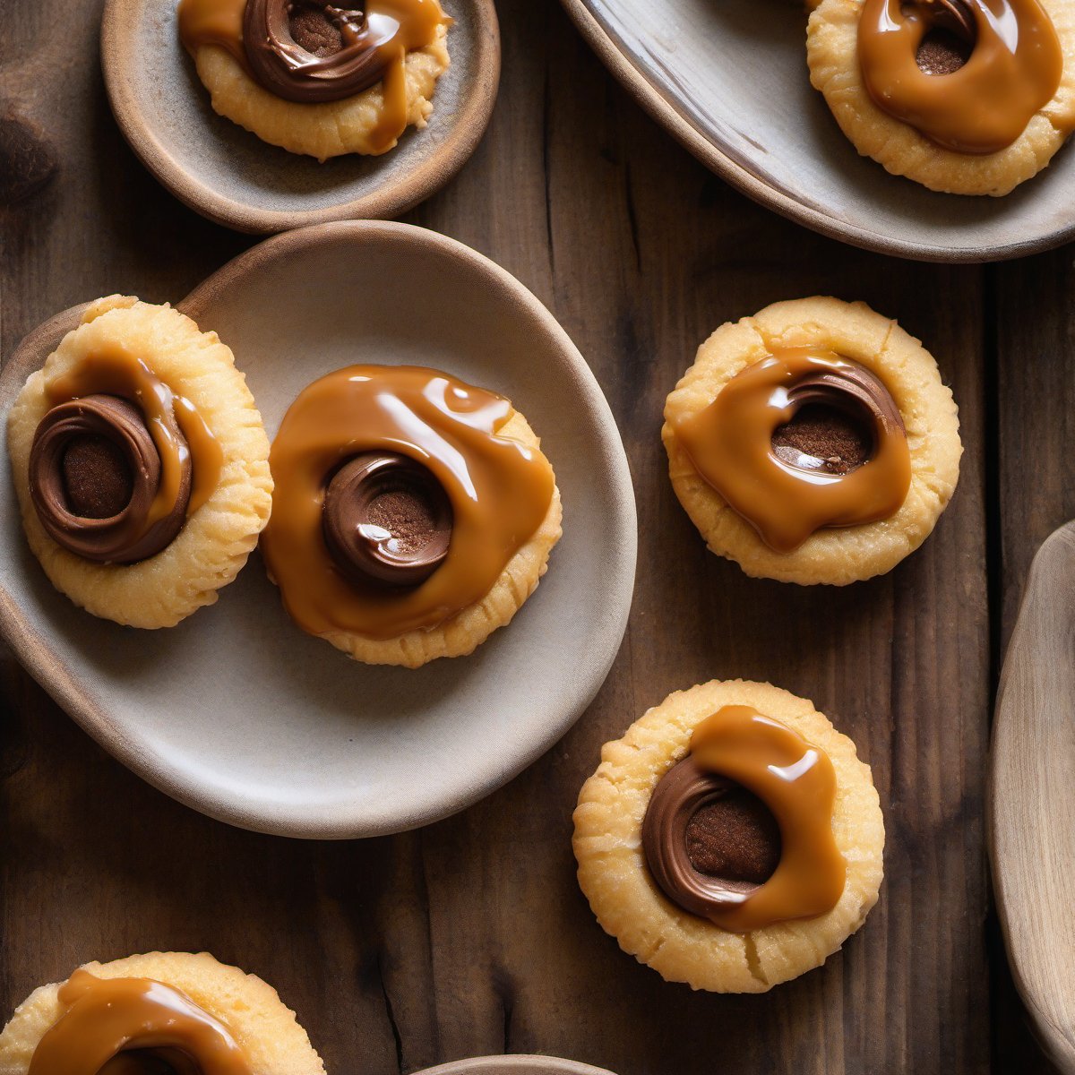 Dulce de Leche and Nutella Thumbprints — Fresh homemade recipe photo
