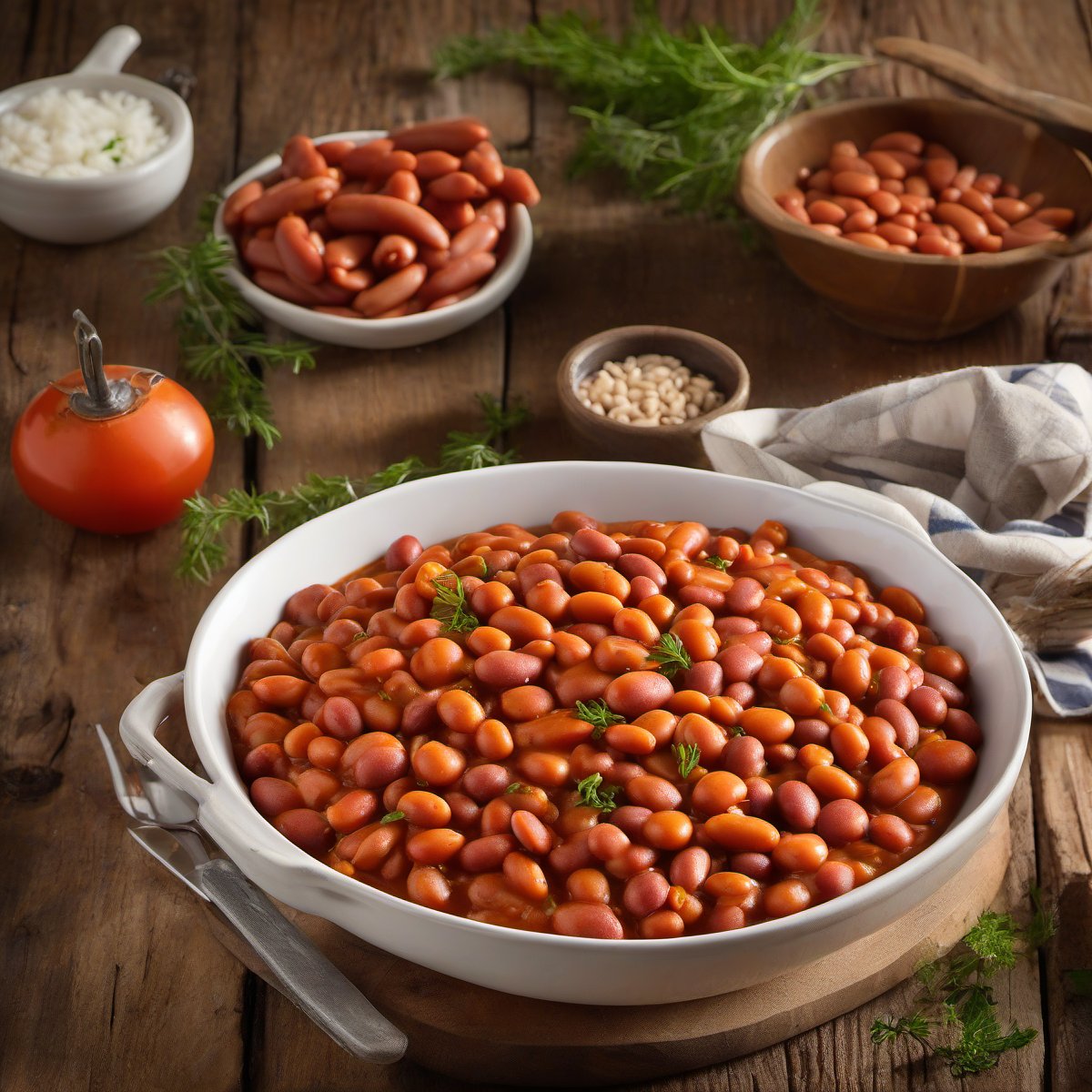 Franks and Beans — Fresh homemade recipe photo