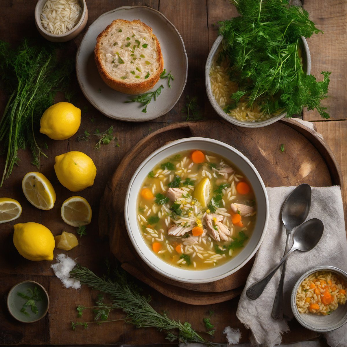 Lemony Chicken and Orzo Soup — Fresh homemade recipe photo