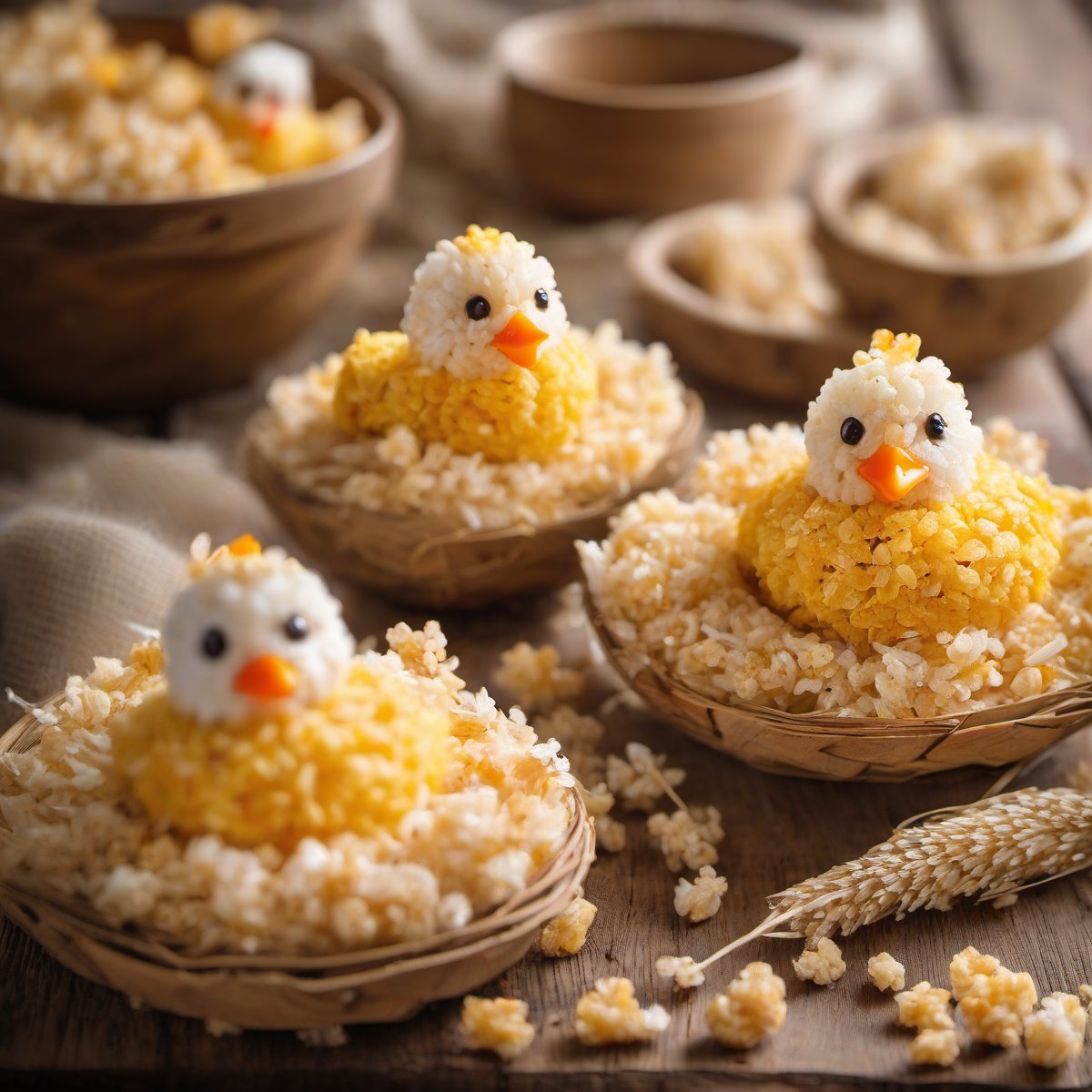 Rice Krispies Chicks in Nests — Fresh homemade recipe photo