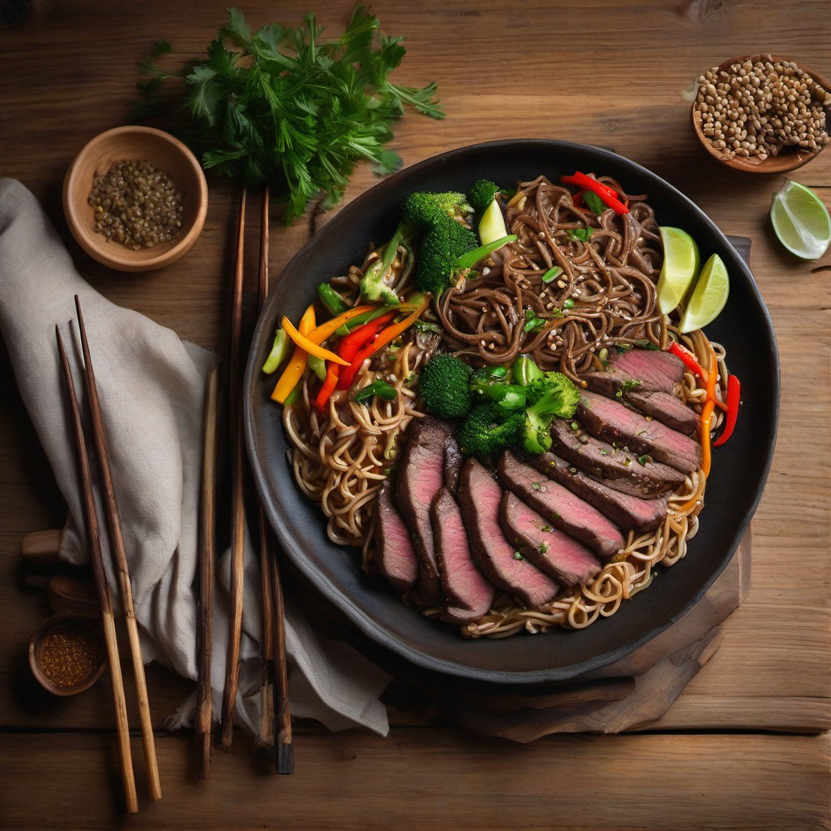 Steak and Soba Stir Fry — Fresh homemade recipe photo