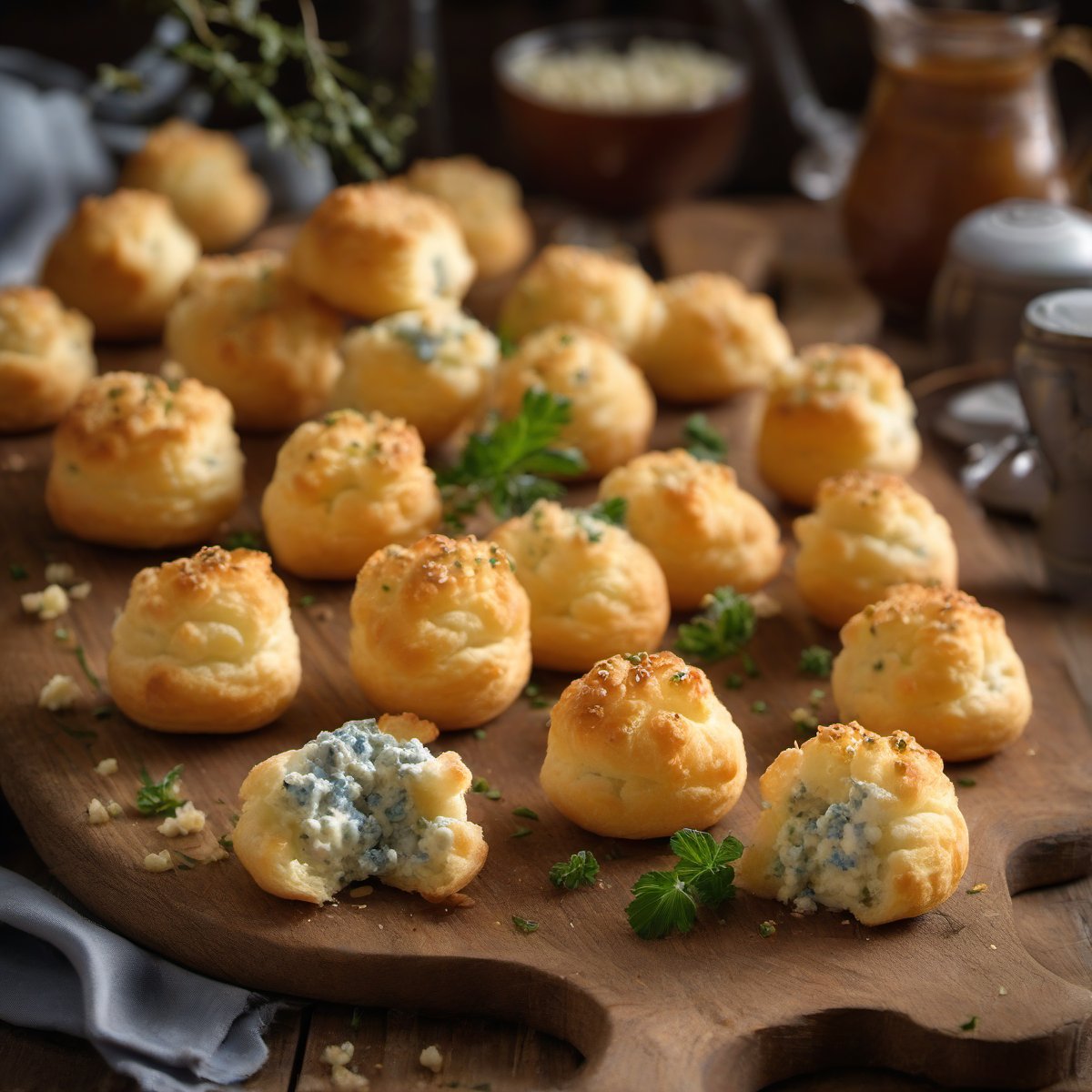 Stilton puffs — Fresh homemade recipe photo